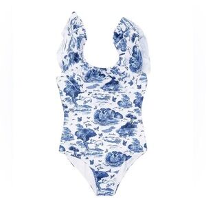 MONNALISA Toile Ruffle Designer Swimwear